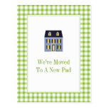 Gingham Home Moving Postcard