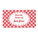 Gingham Kitchen Labels
