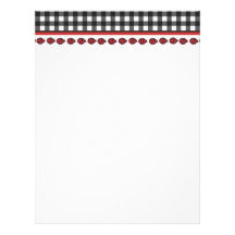Gingham Ladybug Letterhead