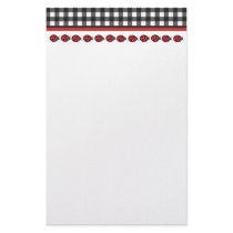 Gingham Ladybug Stationary Stationery