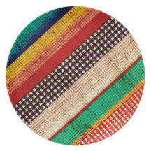 Gingham Multi color Plate