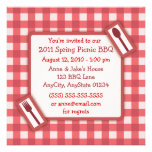 Gingham Picnic BBQ Invitation