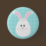 Gingham Rabbit Button buttons
