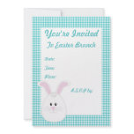 Gingham Rabbit Invitation