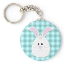Gingham Rabbit Keychain