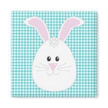 Gingham Rabbit Magnet