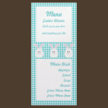 Gingham Rabbit Menu Card rack cards