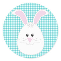 Gingham Rabbit Sticker