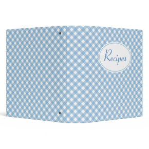 Gingham Recipe Binder binder
