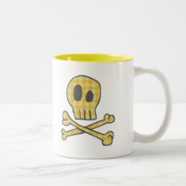 Gingham Skull & Bones - Yellow mugs