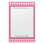 Gingham Stationery