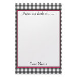 Gingham Stationery