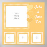 Gingham Yellow Scrapbook Page posters