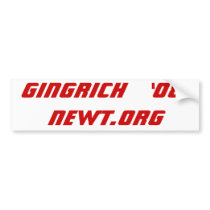 Gingrich   '08 Newt.Org bumper stickers