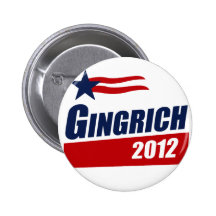 GINGRICH 2012 Banner Pinback Buttons