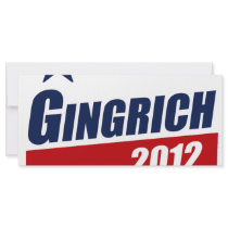 GINGRICH 2012 Banner rack cards by GingrichShirts GINGRICH 2012 Banner rack cards