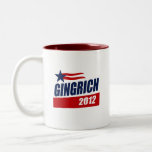 GINGRICH 2012 CAMPAIGN BANNER COFFEE MUG