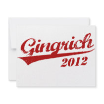 GINGRICH 2012 JERSEY PERSONALIZED INVITATION