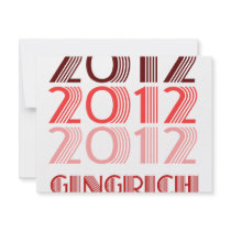 GINGRICH 2012 VINTAGE CUSTOM INVITATION