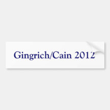 gingrich cain 2012 bumper sticker