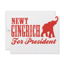 GINGRICH FOR PRESIDENT (GOP) CUSTOM ANNOUNCEMENT