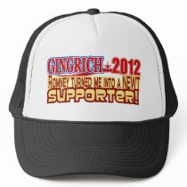 Gingrich President 2012 Turned Into Newt Design Trucker Hat