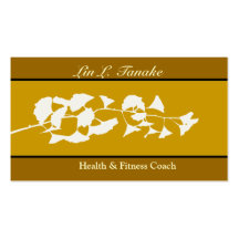 Ginkgo asiático de la llamarada plantillas de tarjeta de negocio
