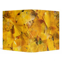 Ginkgo Biloba leaves 3 Ring Binder