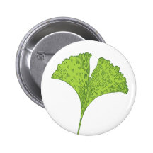 Ginkgo Leaf Button