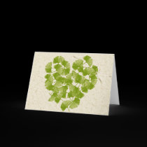 Ginkgo Leaf Heart cards