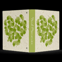 Ginkgo Leaf Heart Customizable Binder binders