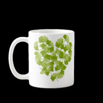 Ginkgo Leaf Heart mugs