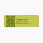 Ginkgo Leaf Kaleidoscope Mandala labels