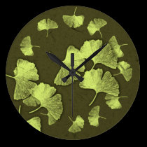 Ginkgo Leaves wall clocks