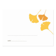 Ginkgo leaves wedding escort seating place card business card template