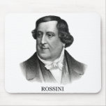 Gioachino Rossini, black Mouse Pads