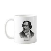 Gioachino Rossini, black Coffee Mugs