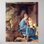 Giorgione - Virgin and Christ child ox and ass Poster
