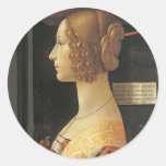Giovanna degli Albizzi Tornabouni Round Sticker