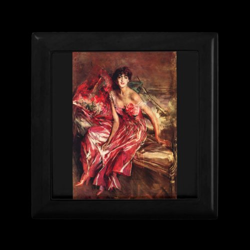 Giovanni Boldini - Lady in Red Jewelry Boxes