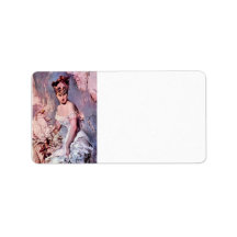 Giovanni Boldini - The actress Alice Regnault Personalized Address Labels