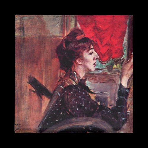 Giovanni Boldini - The red curtain Magnet