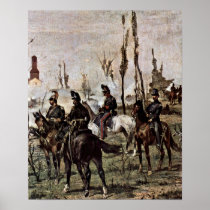 Giovanni Fattori - Battle of Monte Bello Print