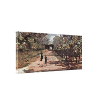 Giovanni Fattori - The tree-lined avenue Gallery Wrap Canvas