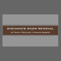 "Giovanni's Snow Removal" Business Card business cards