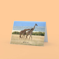 Giraffe 2 Valentine's Day Card