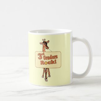 Giraffe “3rd Graders Rock” Design Mugs