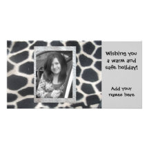 Giraffe "Add your photo" Christmas holiday cards Photo Cards