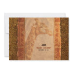 Giraffe African Safari Wedding Invitation