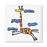 Giraffe Amidst the Clouds magnet